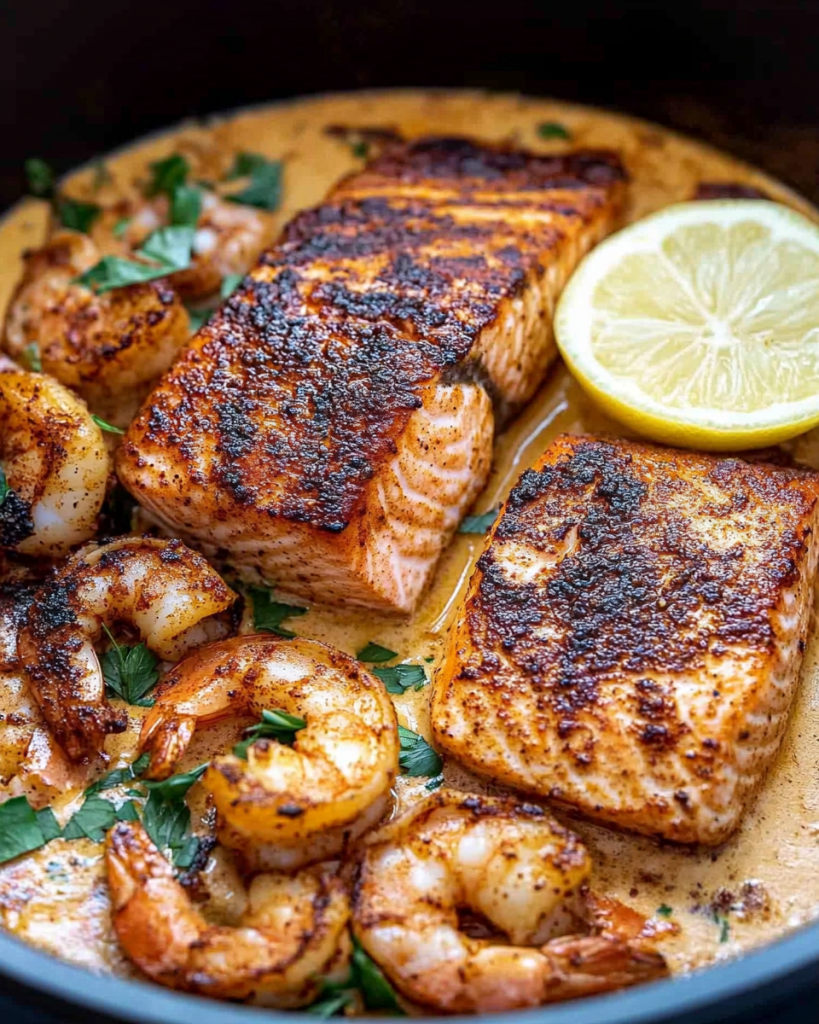 Cajun Salmon and Shrimp: A Spicy Seafood Delight