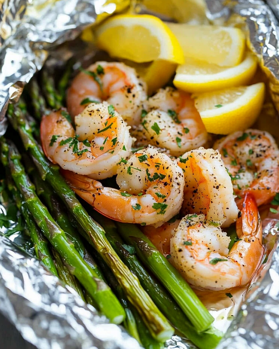 Shrimp and Asparagus Foil Packs: A Quick and Healthy Delight