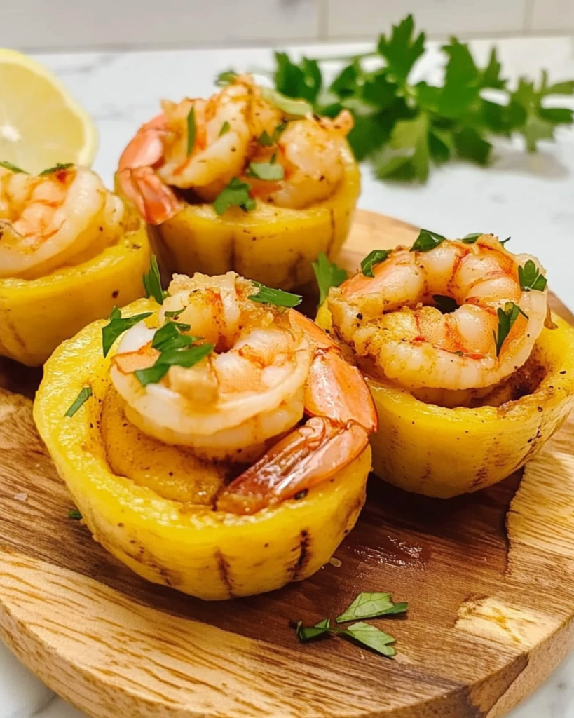 Garlic Shrimp Plantain Cups: A Flavorful Bite-Sized Delight