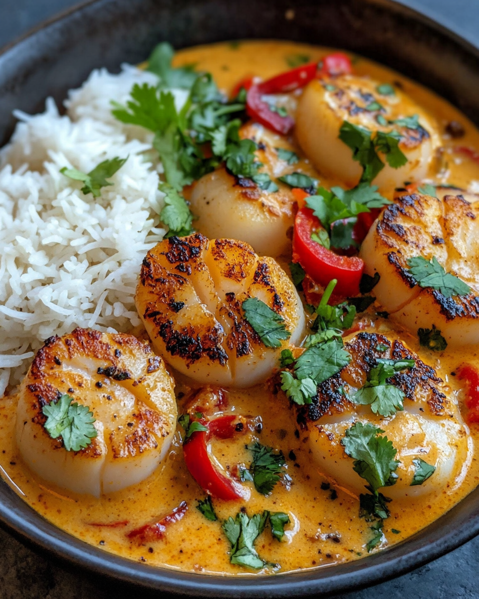 Spicy Coconut Curry Scallops: A Tropical Delight