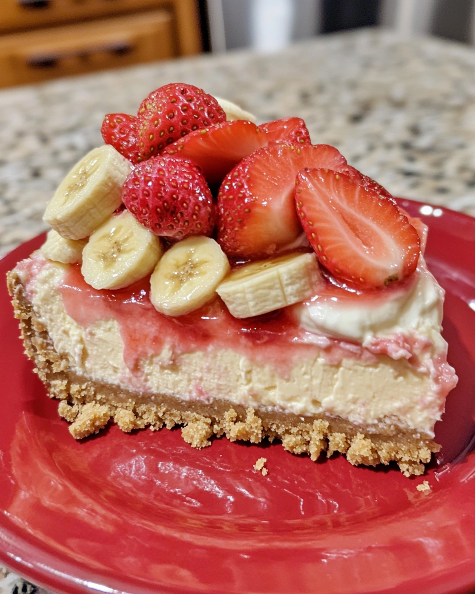 Banana-Strawberry Cheesecake Fantasy: A Delightful Dessert