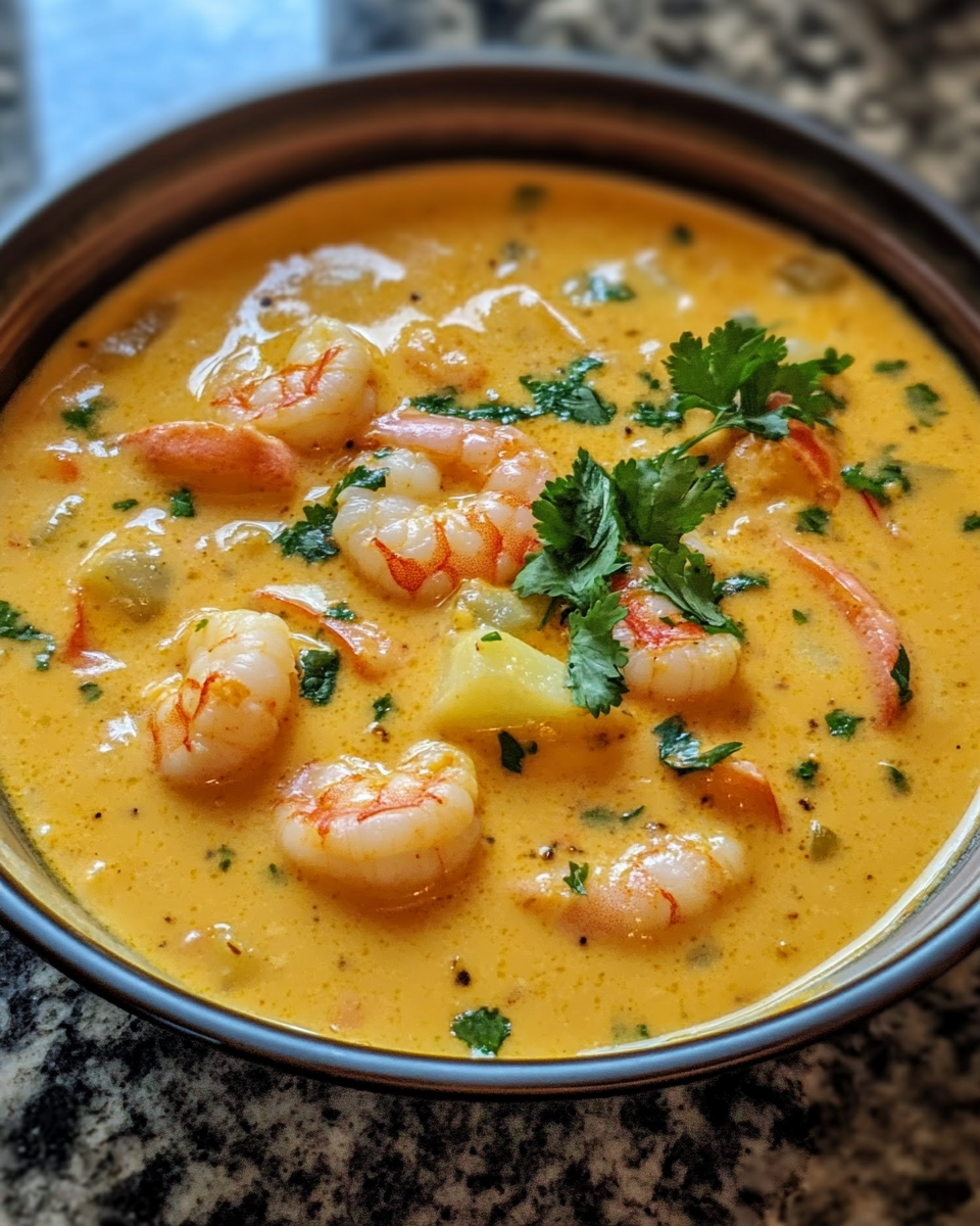 Creamy Coconut Shrimp Bisque with Saffron: A Luxurious, Flavorful Soup