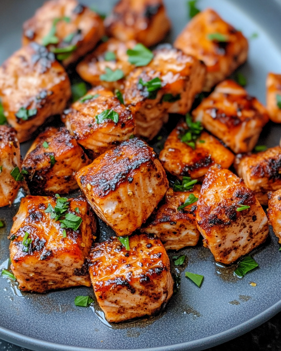 Air Fryer Salmon Bites with Hot Honey: Crispy, Sweet, and Spicy