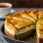 Honey Pistachio Baklava Cheesecake