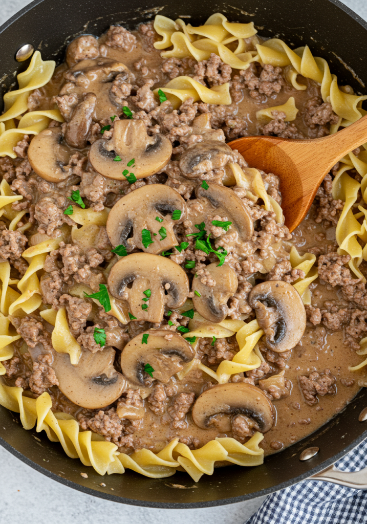 Easy Ground Beef Stroganoff