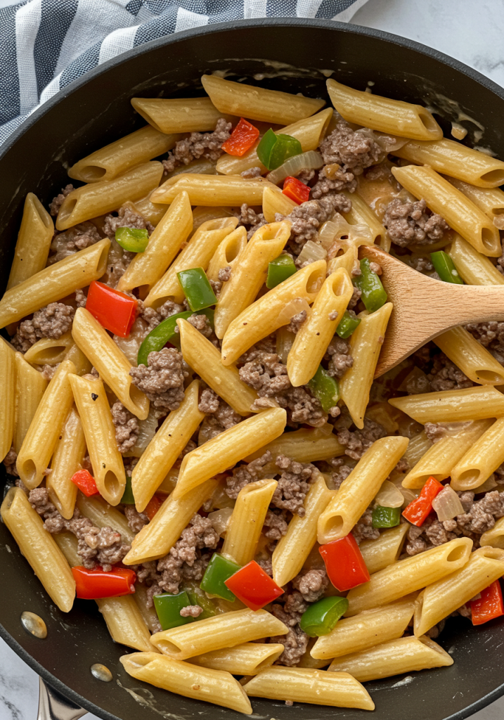 Philly Cheesesteak Pasta