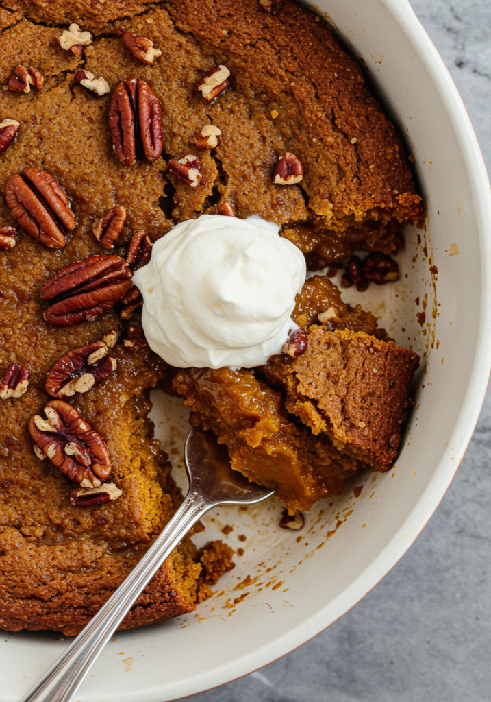 Homemade Pumpkin Pecan Cobbler