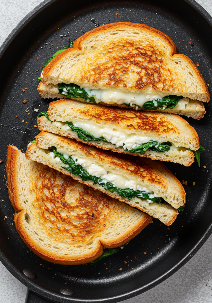 Spinach and Feta Grilled Cheese