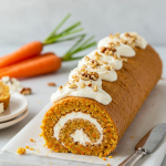 Carrot Cake Roll with Cream Cheese Frosting