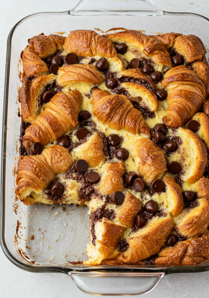 Chocolate Croissant Breakfast Bake