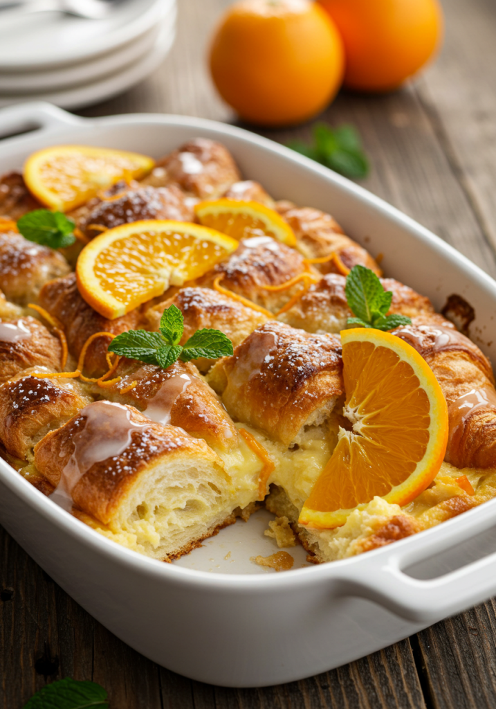 Orange Croissant Breakfast Bake