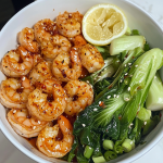 Spicy Garlic Butter Shrimp & Baby Bok Choy