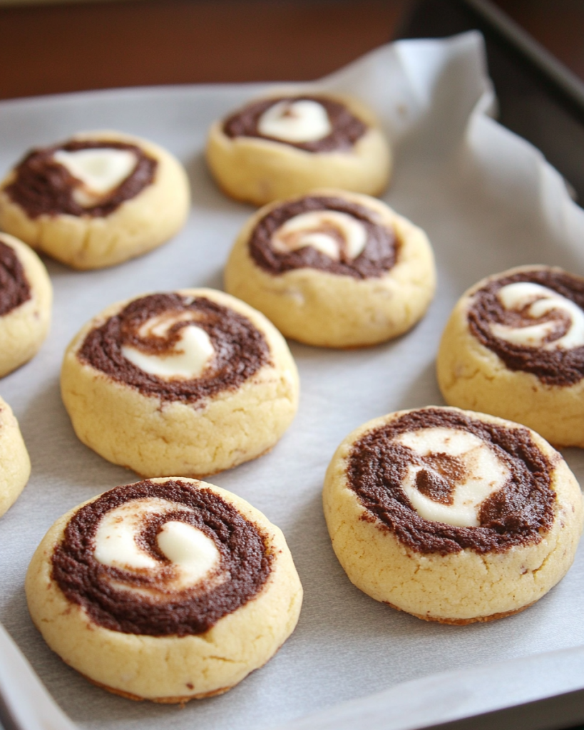 Chocolate Marshmallow Swirl Cookies