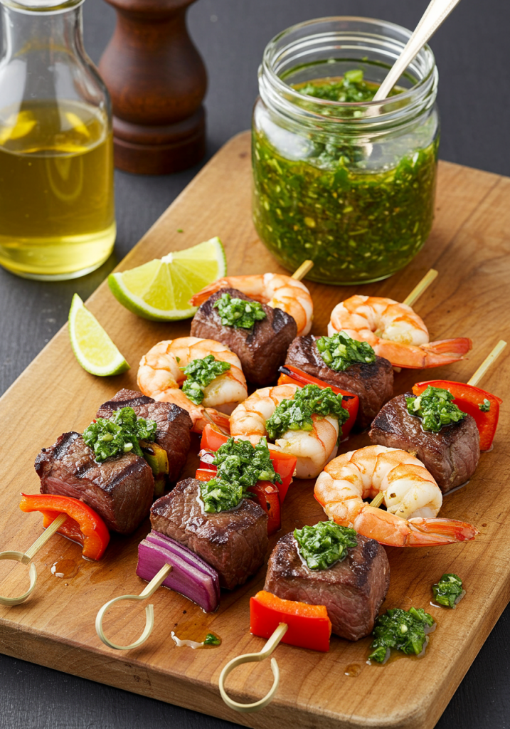 Skewers Surf & Turf Meets Chimichurri