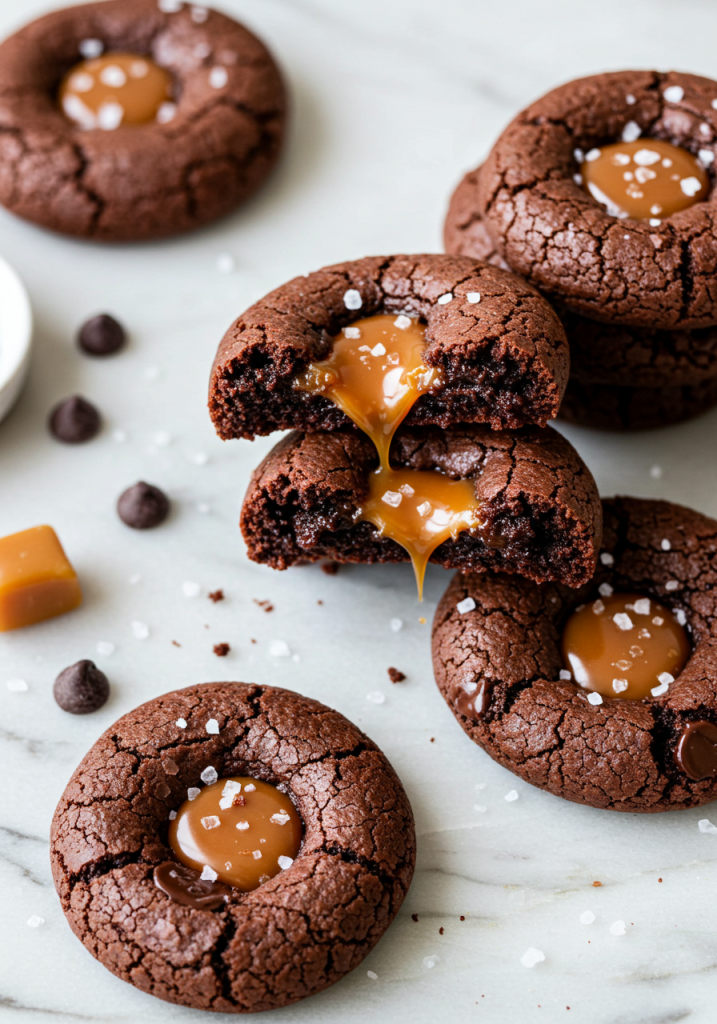 Salted Caramel Brownie Cookies