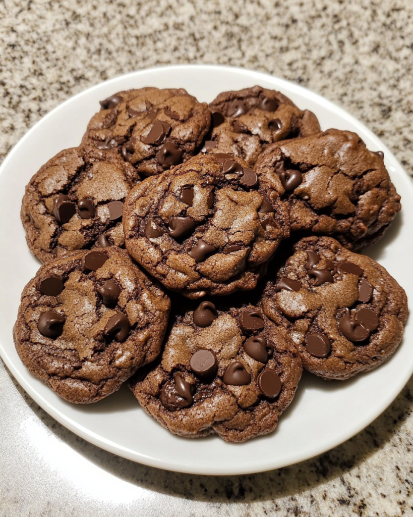 Dark Chocolate Dark Brown Sugar Cookies