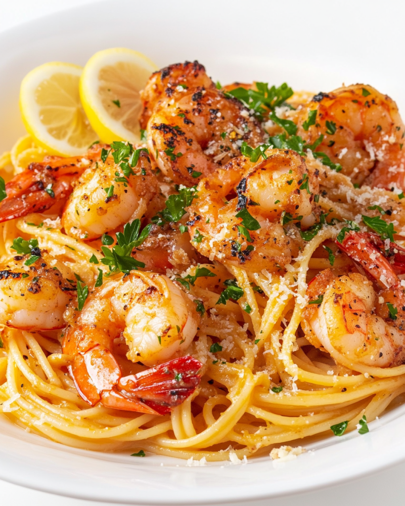 Lemon Pepper Lobster Shrimp Pasta