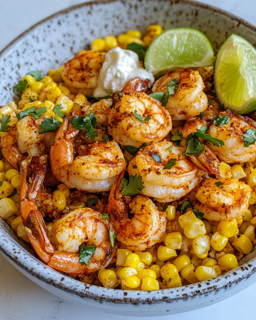 Mexican Street Corn and Shrimp