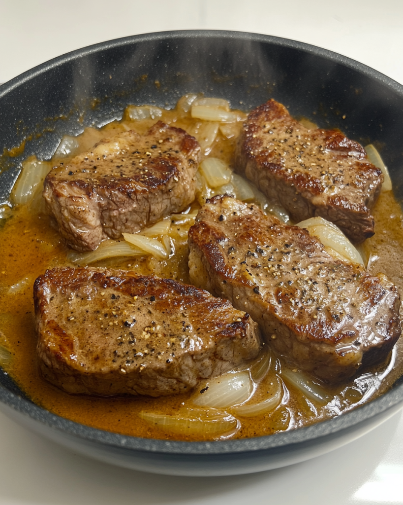 Onion Gravy Smothered Steak