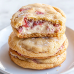 Strawberry Cheesecake Stuffed Cookies