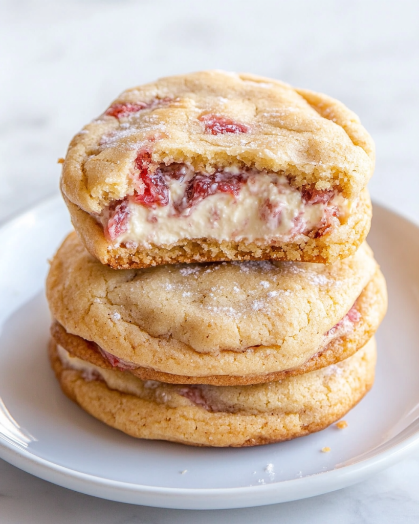 Strawberry Cheesecake Stuffed Cookies