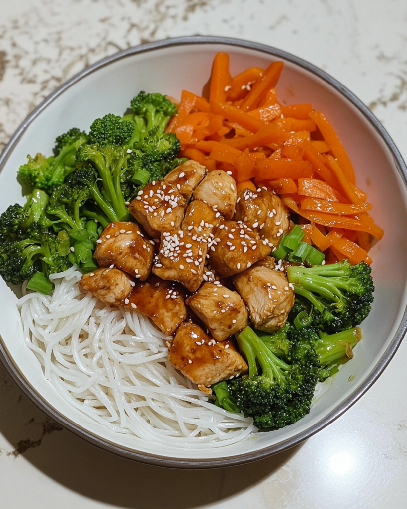 Chicken Teriyaki Stir Fry with Rice Noodles