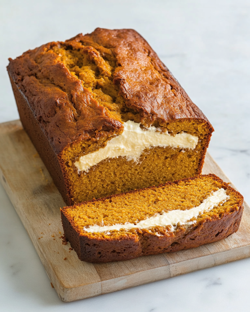 Cream Cheese Filled Pumpkin Bread