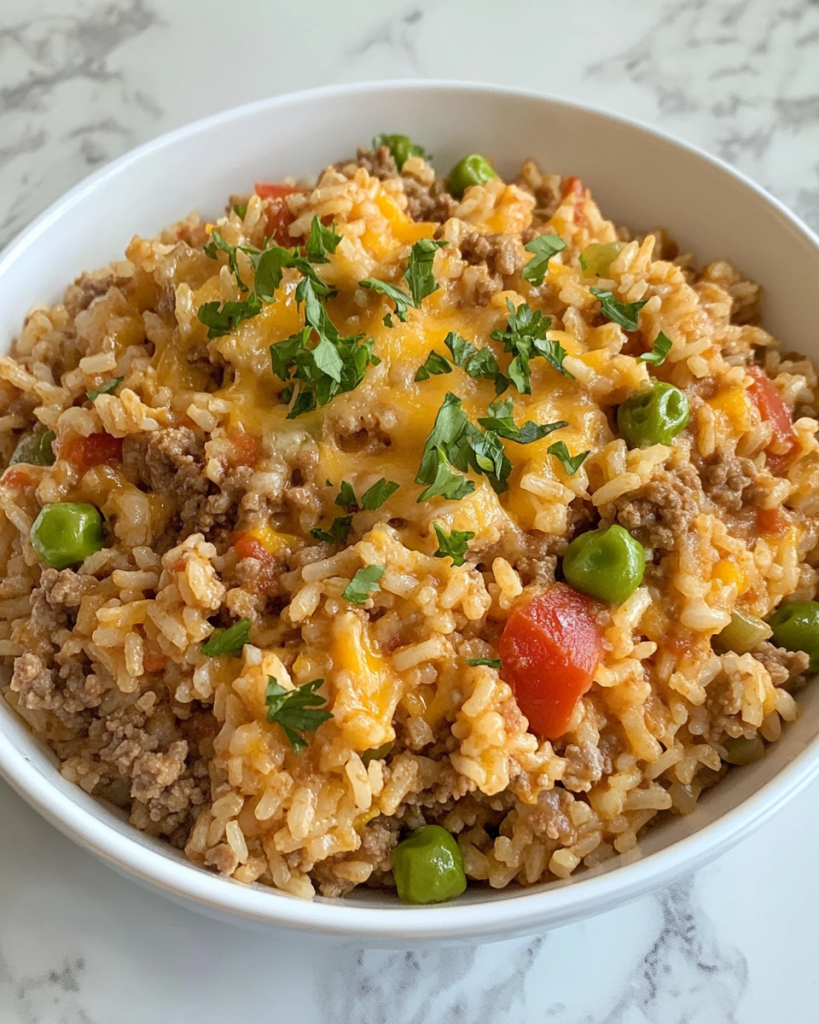Easy Hamburger Rice Casserole