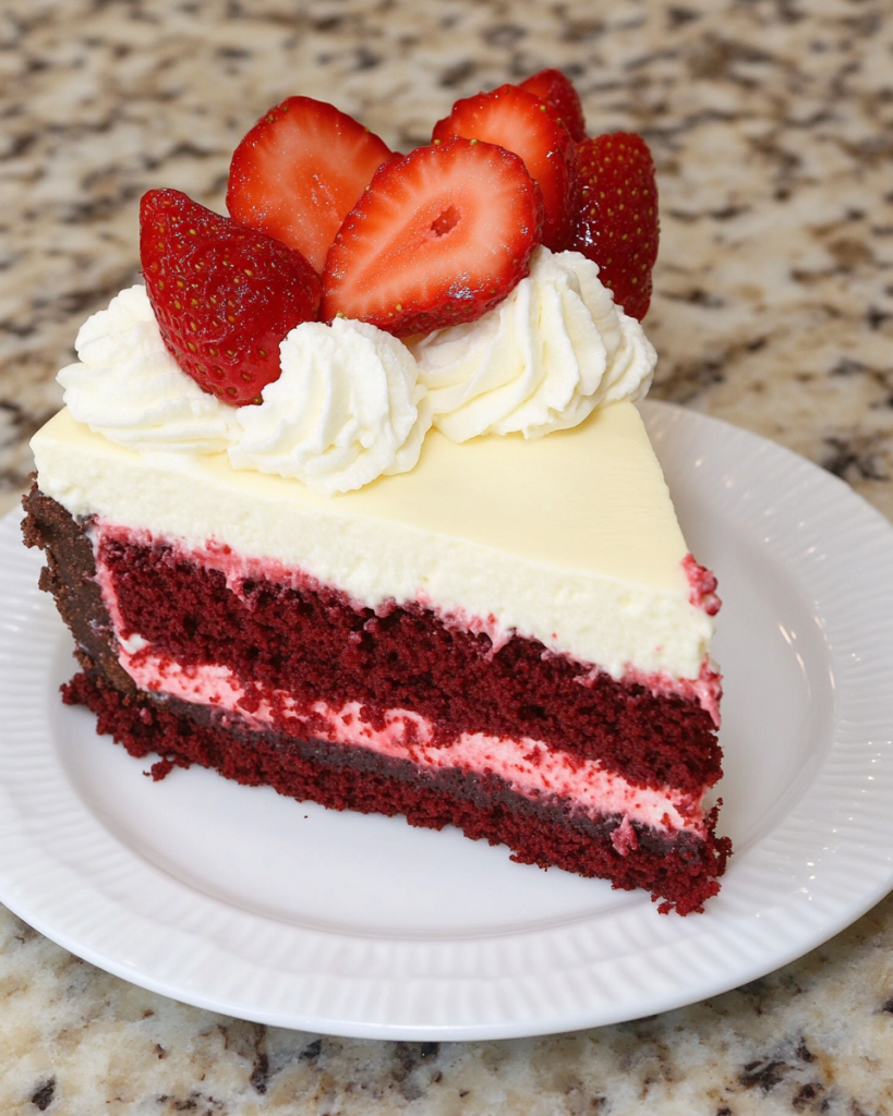 Red Velvet Strawberry Cheesecake