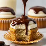 Boston Cream Pie Cupcakes with Chocolate Ganache