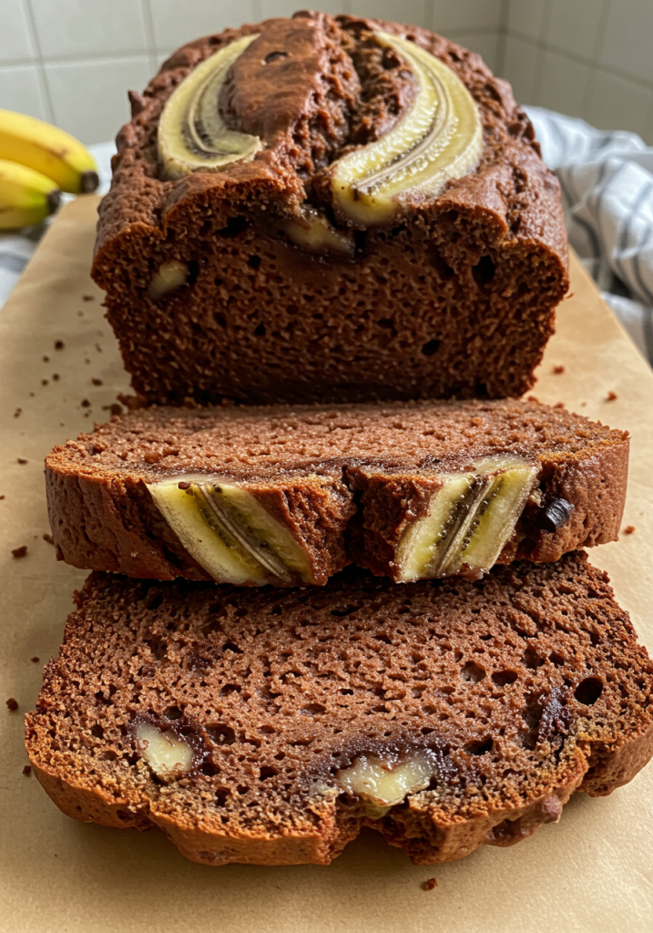 Easy Chocolate Walnut Banana Bread