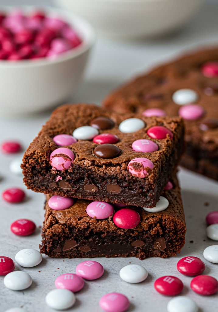 EASY Valentine's M&M's Brownies