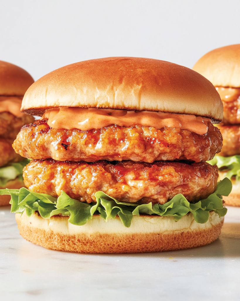 Chicken Burgers with Bang-Bang Sauce