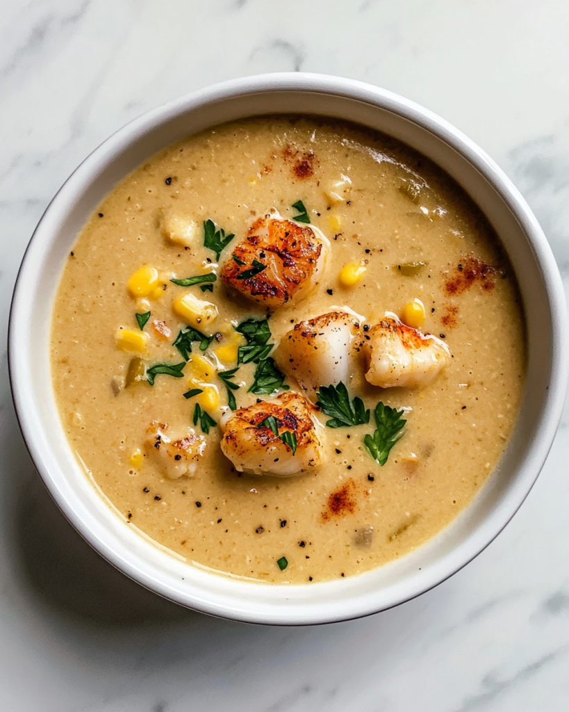Creamy Lobster and Scallop Chowder