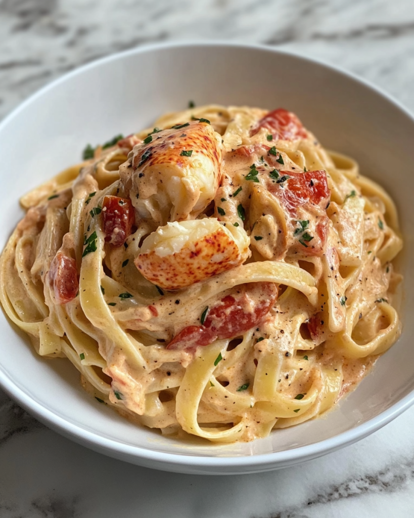 Creamy Tomato and Lobster Pasta