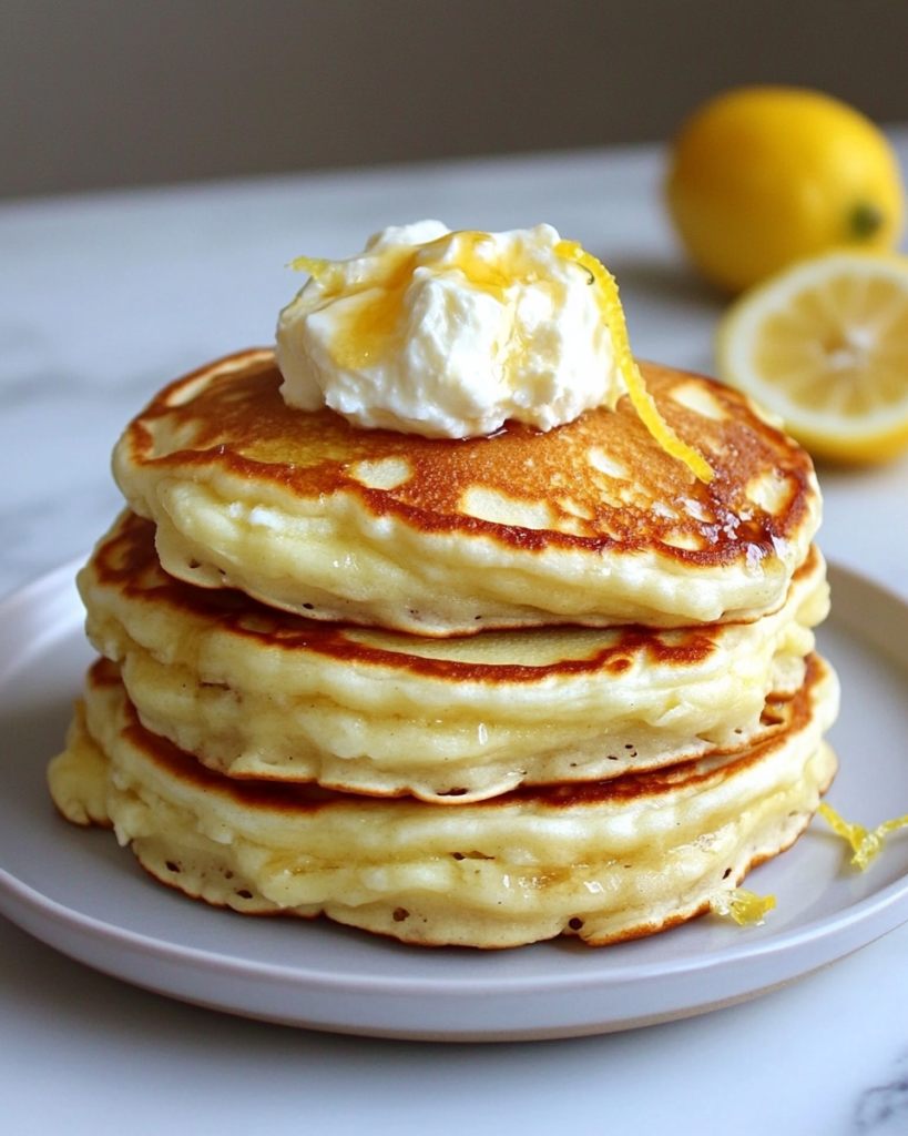Lemon Mascarpone Pancakes