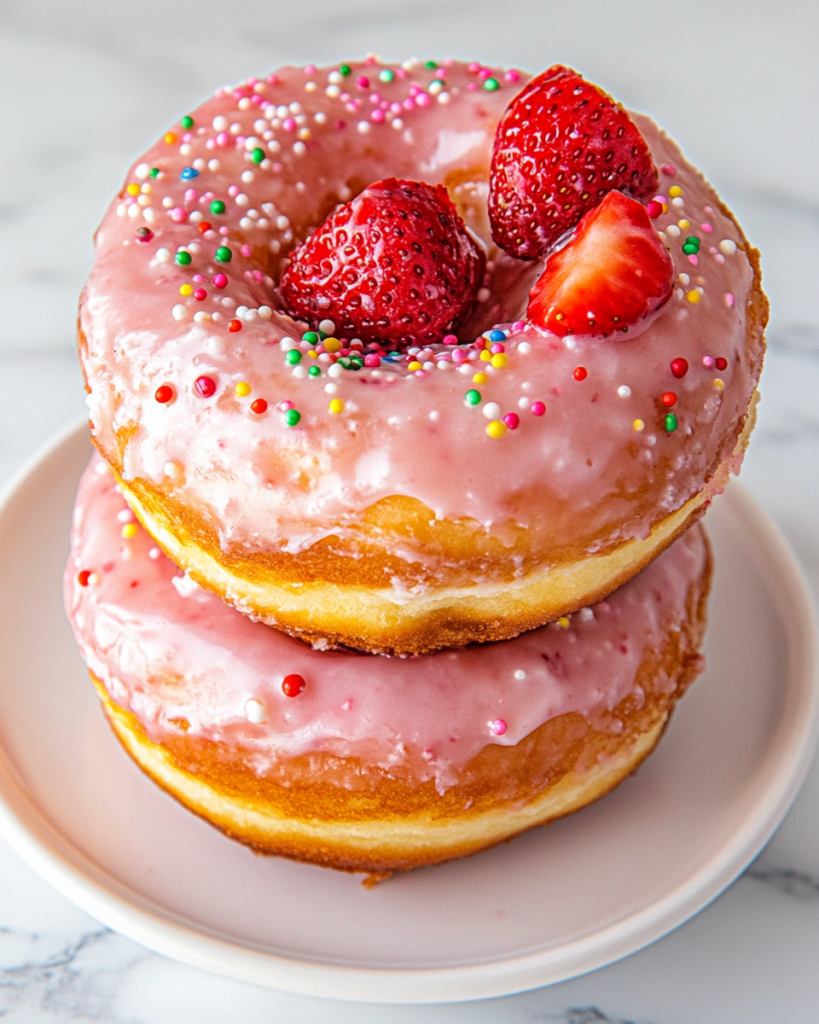 Valentine’s Strawberry Donuts