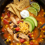 Crockpot Chicken Tortilla Soup