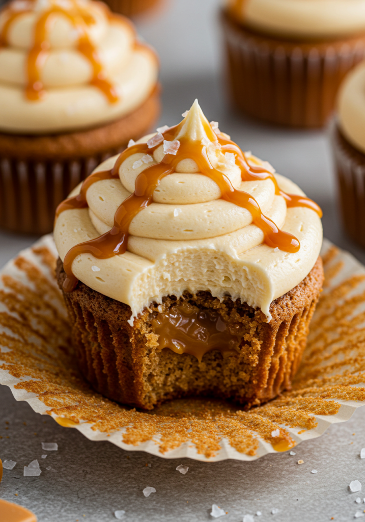 Salted Caramel Cream Cheese Cupcakes